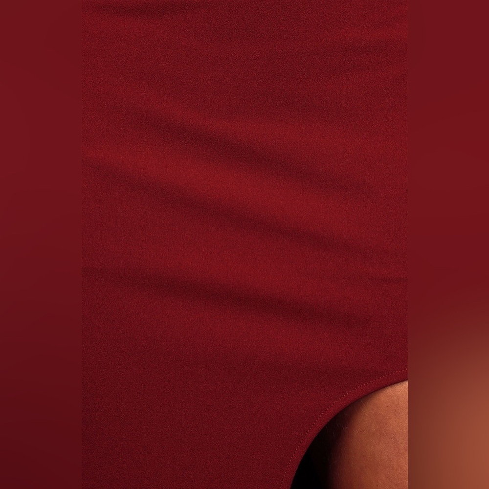 Stunned and Speechless Burgundy Cutout Bodycon Midi Dress - Picture 4 of 7